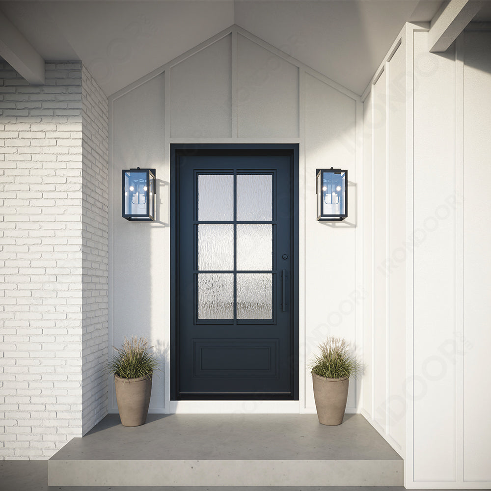 Biltmore 23 Single Black Wrought Iron Exterior Door