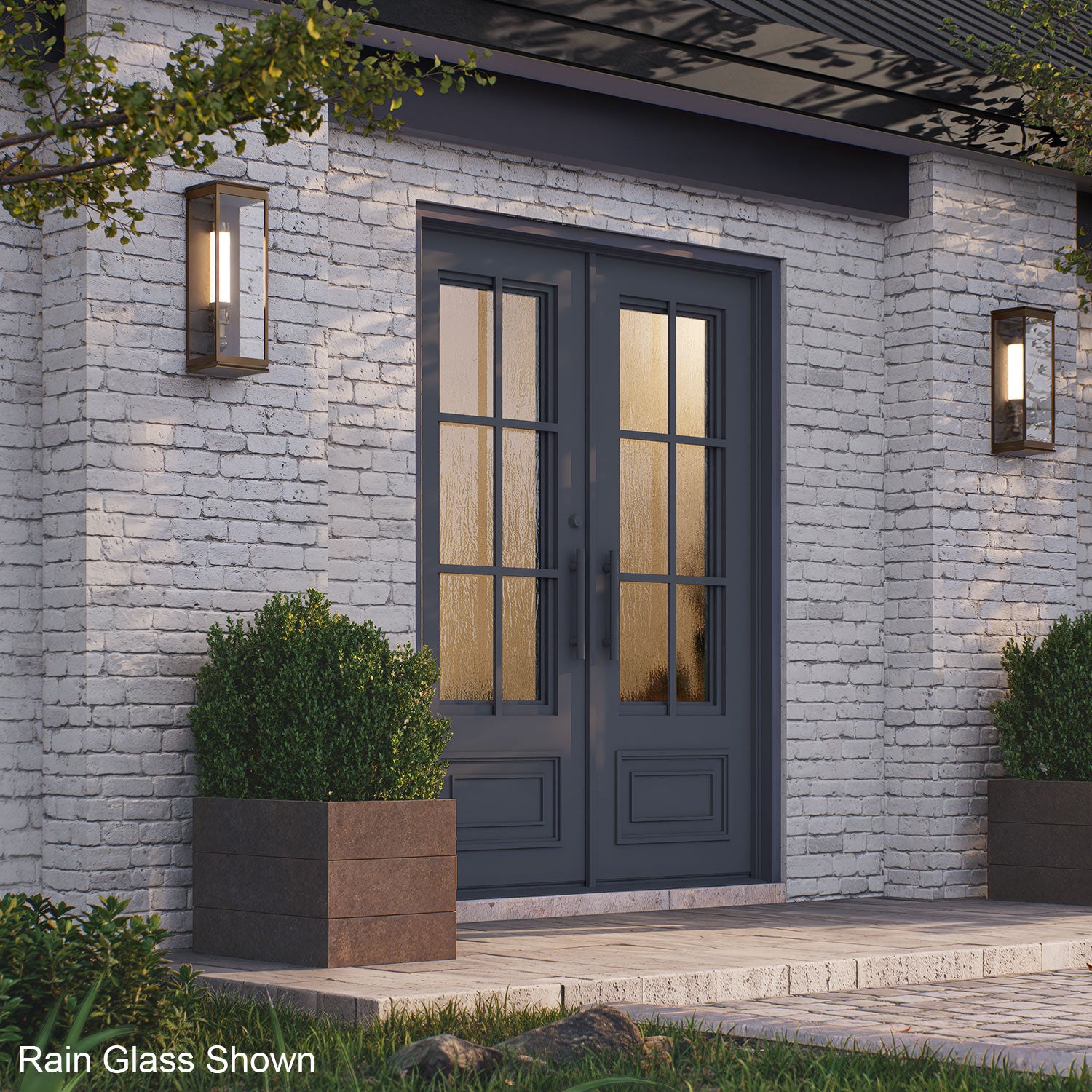 Biltmore 43 Black Double Wrought Iron Exterior Door - Prehung Double Front Doors