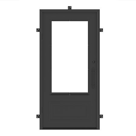 Custom Built - Exterior Biltmore Single Wrought Iron Entry Door