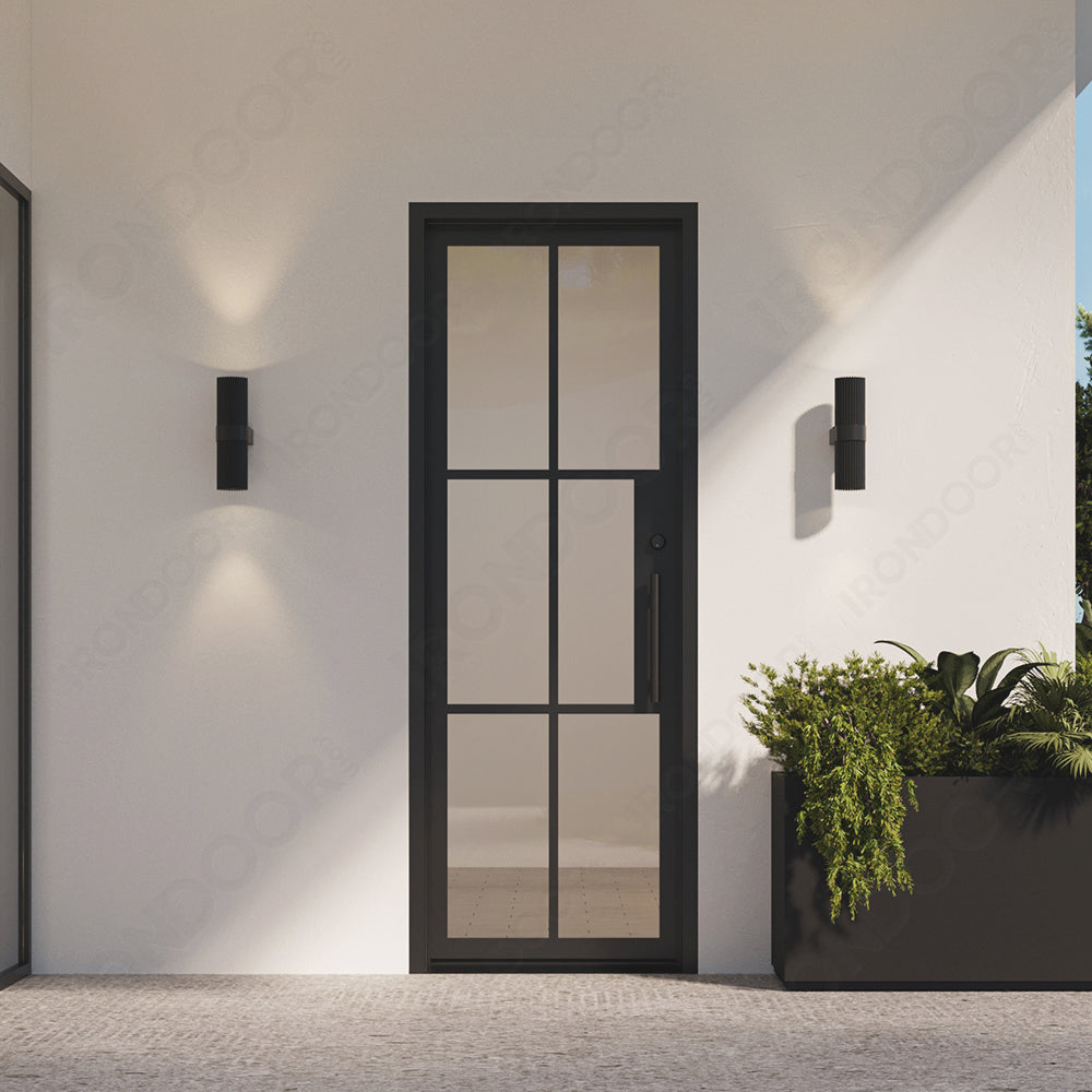 Liteair 23 Black - Single Steel French Exterior Door