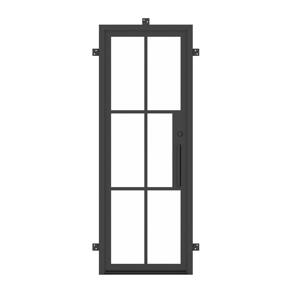 Liteair 23 Black - Single Steel French Exterior Door