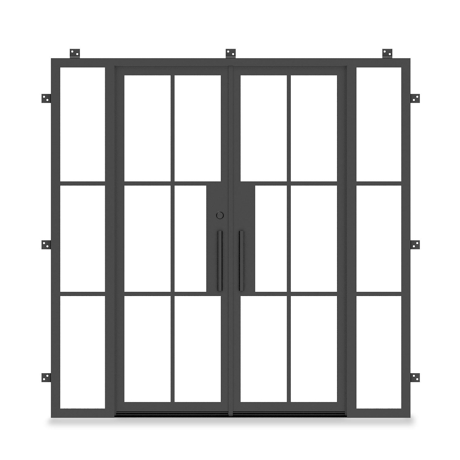 Liteair 43 - Double Steel French exterior door with Sidelights