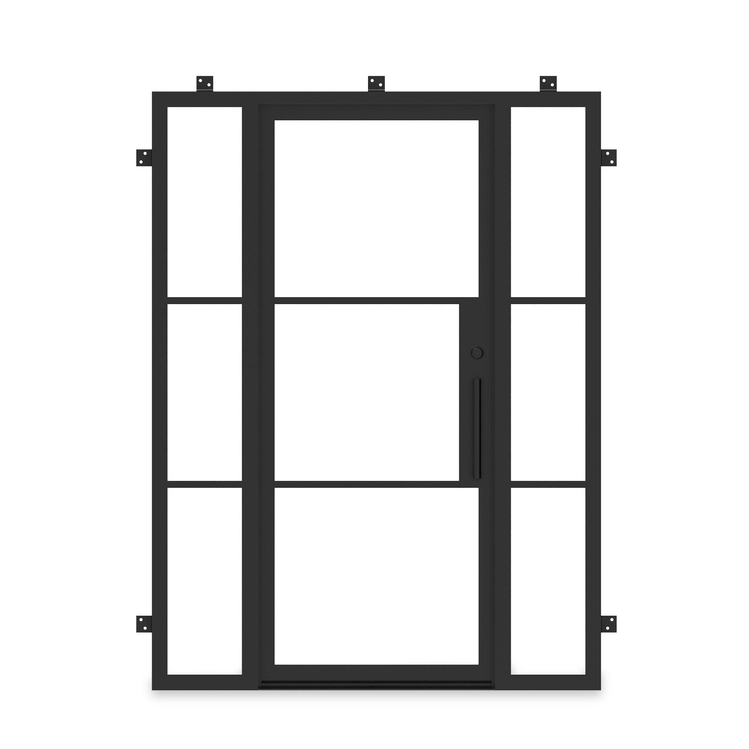 Openair 13 Black Single + Sidelights | Steel French Door
