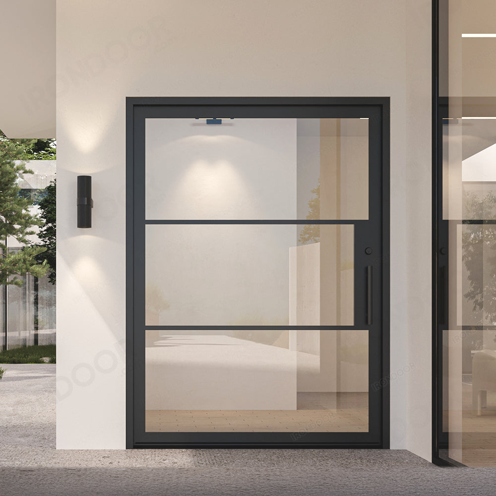 Openair 13 Black Pivot - Exterior Steel Entry Door