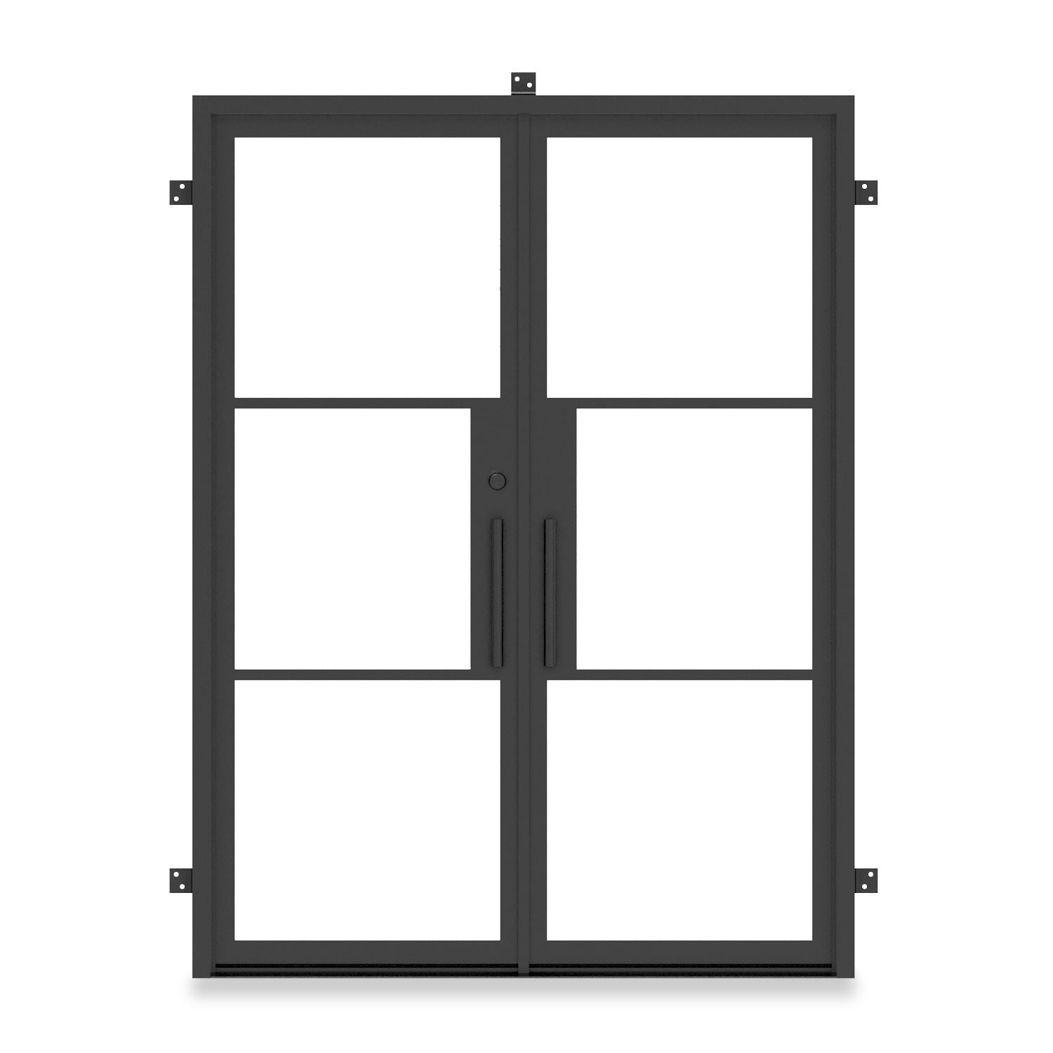 Openair 23 Black - Exterior Steel French Doors - Double Front Doors