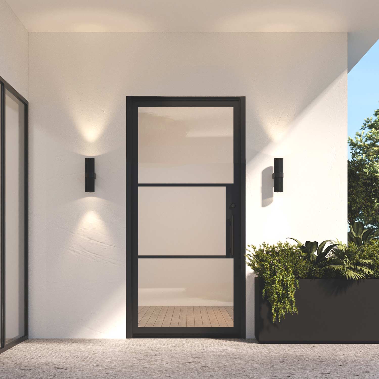 Openair 13 Black - Single Exterior Steel French Door