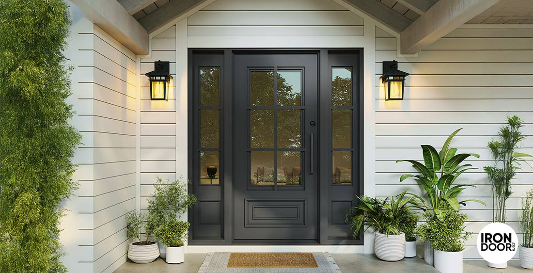 Iron Doors with Sidelights: Elegance & Security