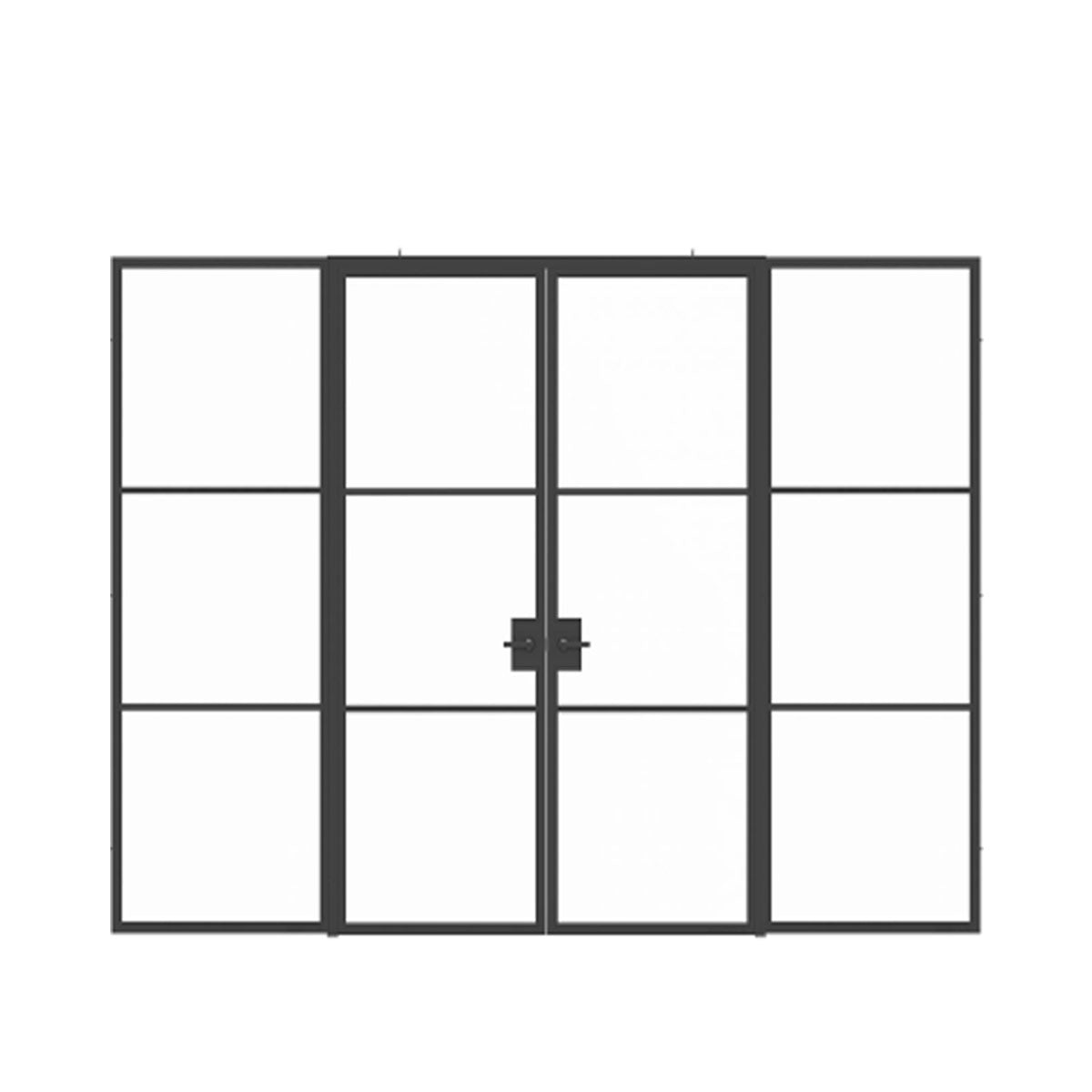 Openair 23 Interior Steel Double Door with Sidelights