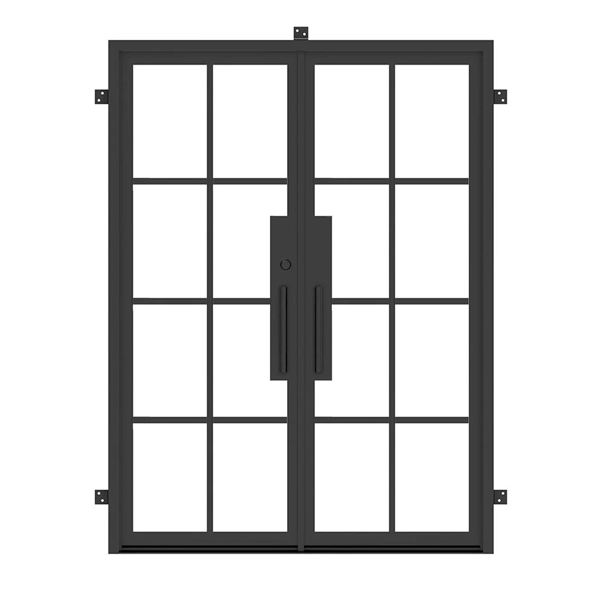 Liteair 44 Black - Double Front Exterior Steel French Doors
