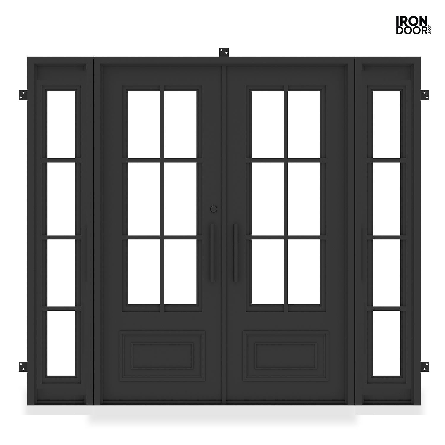 Biltmore 43 - Double Steel French exterior doors with Sidelights
