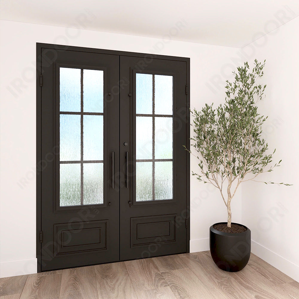 Biltmore 43 Black Double Wrought Iron Exterior Door