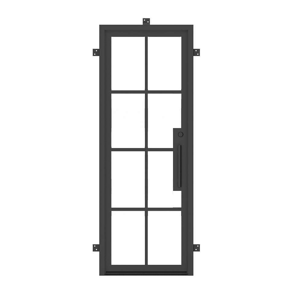 Liteair 24 Black - Single Steel French Exterior Door