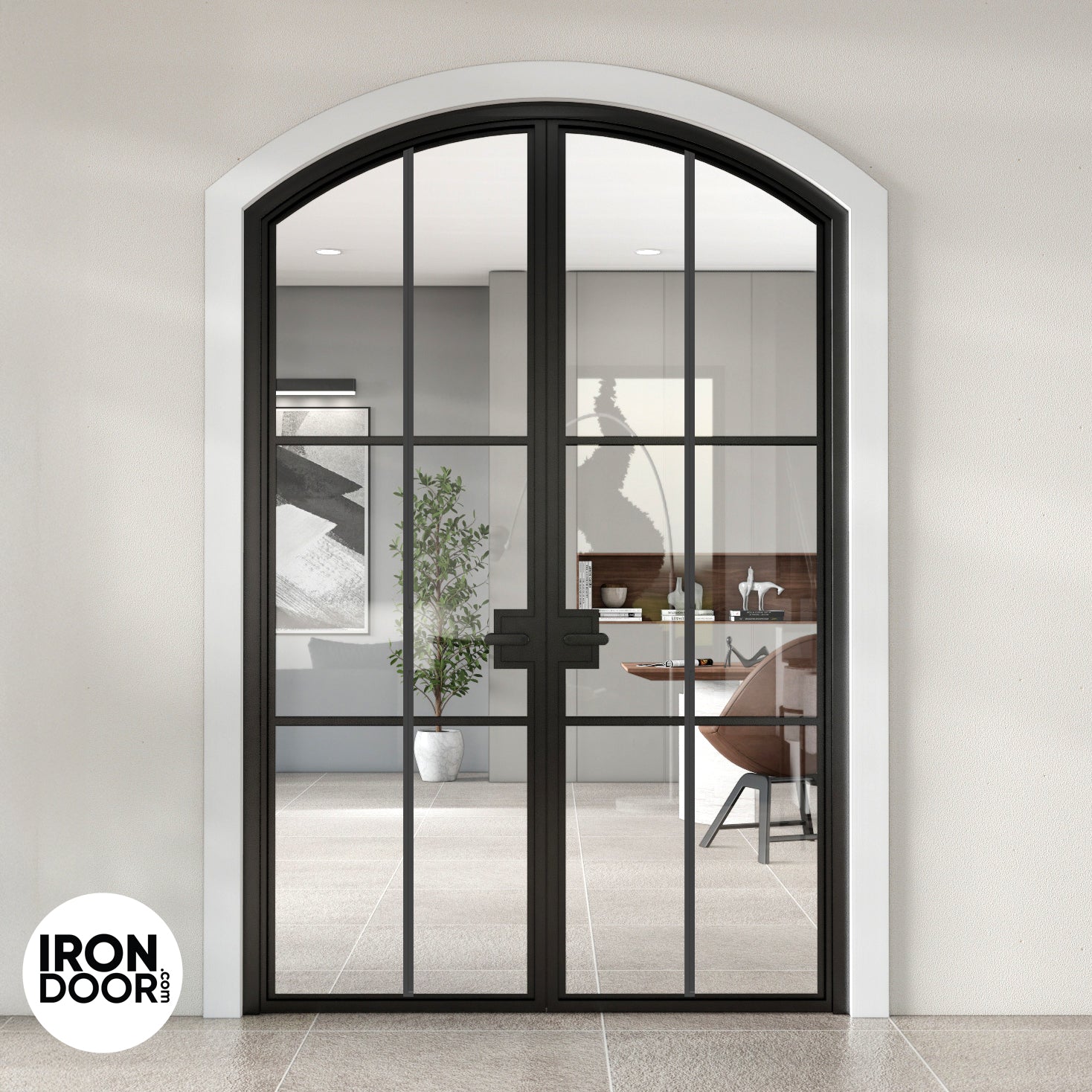 Liteair 23 Eyebrow Top Interior Double Steel Interior French Door