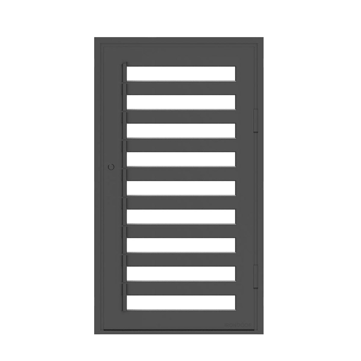 Black Steel 9 Lite Single Exterior Front Door